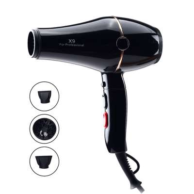 A-X9 Ionic Salon Hair Dryer Negative Ion Fast Drying Lightweight Quiet Blow Dryer Ceramic no noise hair dryer