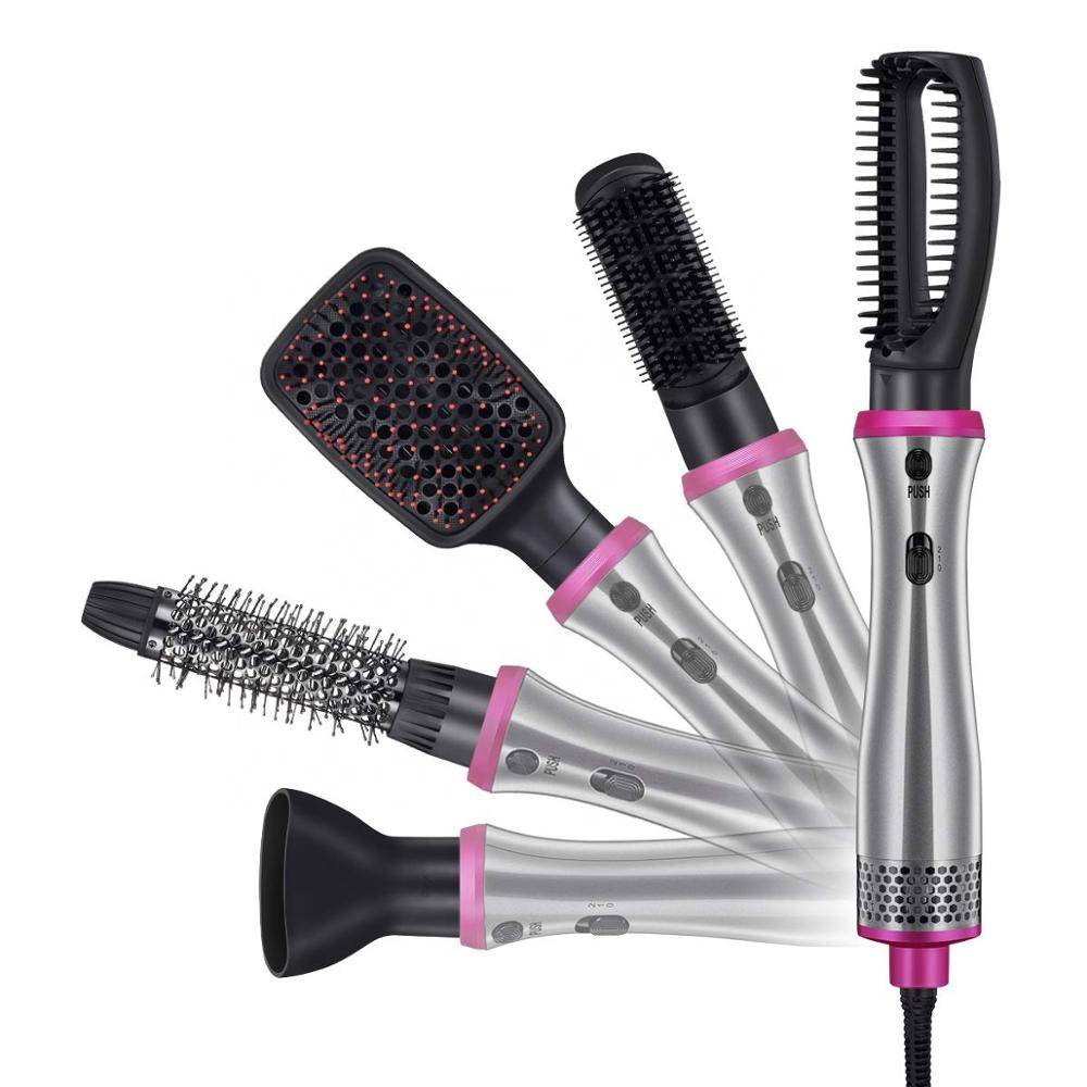 Hair Dry Brush 5 In 1 Hot Air Brush Set One-Step Hair Dryer and Volumizer Ceramic Blow Dryer for Straightening Curling Drying Co