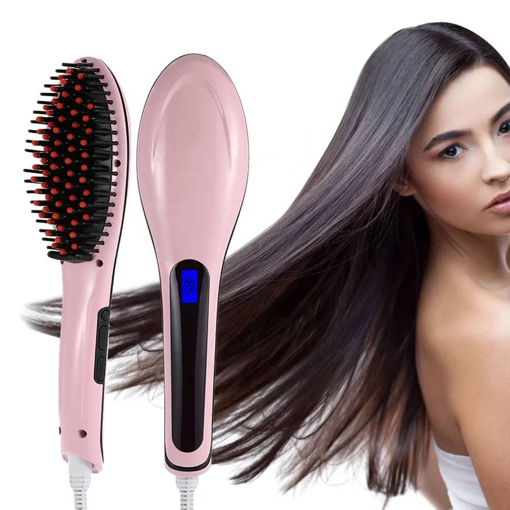 One Step Hair Straightener Brush LCD Newest Hair Straightener Comb Electric Brush Ceramic